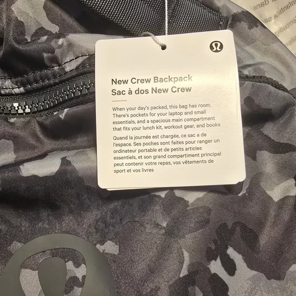 Lululemon Athletica Backpack 22L. Thawed Camo Grey Multi. - Picture 11 of 15